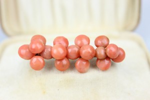 BROSZKA KORAL SZLACHETNY XIX WIEK 