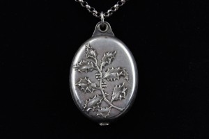 SECESYJNY MEDALION LUSTERKO OSTROKRZEW  