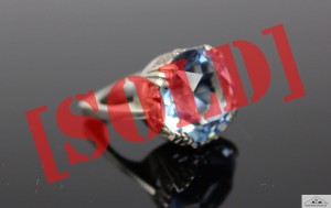 PIERŚCIONEK ART DECO SREBRO R 13