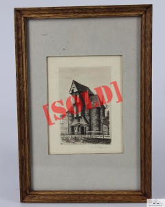 GDAŃSK DANZIG ŻURAW PRZEDWOJENNA AKWAFORTA