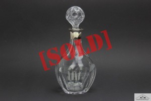 OKAZAŁA KRYSZTAŁOWA KARAFKA SREBRO