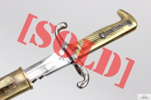 BAGNET PODOFICERSKI MAUSER 1871 PIŁA 129 PUŁK PIECHOTY GRUDZIĄDZ