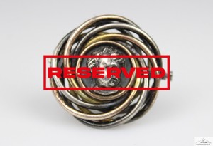 UROCZA BROSZKA Z POCZĄTKÓW XX WIEKU SREBRO