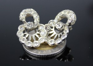 WIECZOROWE KLIPSY ART DECO SREBRO