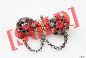 NEORENESANSOWA BROSZKA XIX WIEK WZÓR JAKOBA AGNERA