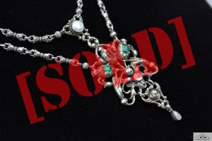 UNIKALNY NEORENESANSOWY NASZYJNIK SREBRO