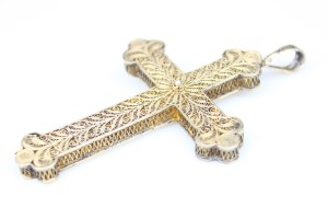 ZJAWISKOWY KRZYŻ ZAWIESZKA W FILIGRANIE SREBRO