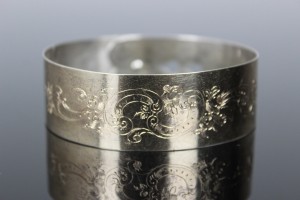 GRAWEROWANA FRANCUSKA BRANSOLETKA SREBRNA 