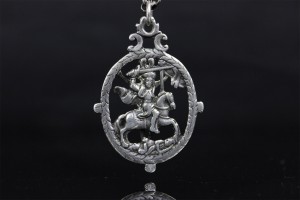 HISZPAŃSKA ZAWIESZKA MEDALIK SANTIAGO MATAMOROS XVIII w