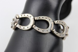 PRZEDWOJENNA BRANSOLETKA  PODKOWY-SREBRO 835-TALIZMAN SZCZĘŚCIA