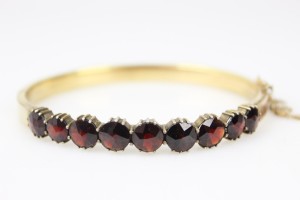 BRANSOLETKA ART DECO GRANATY