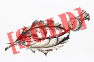FRANCUSKA BROSZKA SECESYJNA OSET – NANCY – SREBRO 