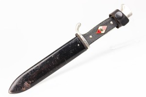 NIEMIECKI NÓŻ HJ HITLERJUGEND TIEGELWERK RIEMBERG / ROŚCISŁAWICE ŚLĄSK RZM M7/81